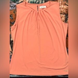 Calvin Klein Coral Sleeveless Blouse